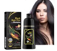 Tkekruh 3 in 1 Shampoo Istantaneo per Capelli Neri 500ml, Colorante Long-Lasting, Naturale e di Lunga Durata, Hair Dye 3 In 1
