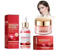 Tkekruh 50g Ganoderma Dragon Blood Anti Aging Face Cream e 30ml Ganoderma Dragons Blood Anti Wrinkle Siero, Antirughe Firming Skin, Per L'Idratazione, la Compattezza e le Rughe Sottili