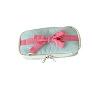 Tkidplw Astuccio grande con fiocco, ad alta capacità, per penne, matite, organizer da viaggio, per studenti, donne, scuola, ufficio, materiale scolastico, Verde chiaro