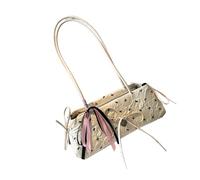 Tkidplw Borsa a tracolla da donna con graziosi fiocchi ascella borsa alla moda con manico superiore alla moda tutti i giorni per tutti i giorni con fiocchi belli ascella per le donne borsa a tracolla