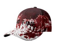 Tkidplw Cappelli da baseball di Halloween con colore sanguinante regolabile unisex cappello da baseball per festival festa a tema cosplay costume accessorio per costume di Halloween