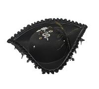 Tkidplw Cappello da pirata alla moda per adulti, con inserto staccabile e fasce elastiche, cappello da pirata nero