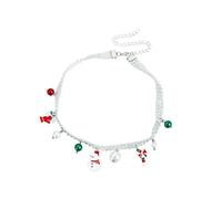Tkidplw Catena con fiocco di neve che evidenzia colori misti, oro rosa | Perline di cristallo e combinazione di colori multipli per donne, dettagli scintillanti per occasioni celebrative