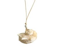 Tkidplw Collana a conchiglia fatta a mano con catena regolabile in corda naturale gioielli da spiaggia per donne uomini unisex accessorio costiero versatile collana a strati