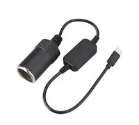 Tkidplw Convertitori di potenza USB C a 12 V per accendisigari da auto, convertitori di presa per cruscotto camme e navigatori, luci a LED, accendini per auto