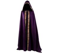 Tkidplw Costume da mantello della morte, con cappuccio, per cosplay, viola, S