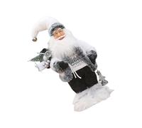 Tkidplw Decorazione natalizia a forma di Babbo Natale, 30,5 cm, statuetta ornamentale per mantelli, libreria, soggiorno, vacanze, ornamento natalizio