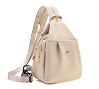 Tkidplw Elegante borsa da petto con scomparto segreto e tracolla regolabile, zaino in nylon leggero per il trasporto quotidiano essenziale borsa a tracolla regolabile, cachi