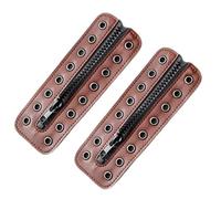 Tkidplw Inserti in pelle PU con cerniera per installazione rapida per il miglioramento dello stivale Facile installare con cerniera, Marrone, Taglia unica