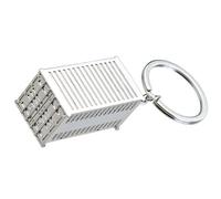 Tkidplw Portachiavi in miniatura per container cargo ornamento materiali in lega resistente design tascabile opzione regalo unica per camionista e professionisti della logistica Portachiavi