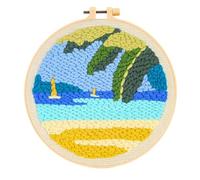 Tkidplw Set di aghi spessi con panno di lino, decorazione per adulti e bambini, set di aghi per la decorazione della casa