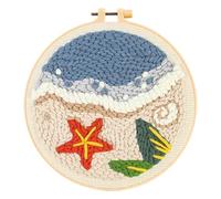 Tkidplw Set di aghi spessi con panno di lino, decorazione per adulti e bambini, set di aghi per la decorazione della casa