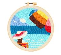 Tkidplw Set di aghi spessi con panno di lino, decorazione per adulti e bambini, set di aghi per la decorazione della casa