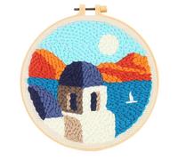 Tkidplw Set di aghi spessi con panno di lino, decorazione per adulti e bambini, set di aghi per la decorazione della casa