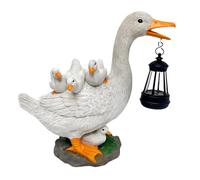 Tkidplw Statuetta da giardino a forma di gallina con luce solare in resina | Luce automatica del LED per la decorazione esterna del cortile con la lampada del LED attivata dal sole