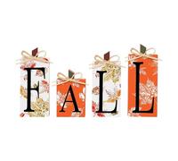 Tkidplw Vassoio a più livelli in legno naturale con lettere autunnali per il Ringraziamento autunnale per la casa per l'esposizione stagionale dello scaffale accessori per la casa stagionale