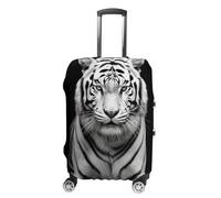 TKJMCSW A Tiger - Copertura per bagagli approvata TSA, per valigie, elastica, lavabile, antigraffio, adatta per custodie da 48-76 cm, bianco, XL
