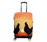 TKJMCSW Animal Chickens - Copertura per bagagli approvata TSA, per valigie, elastica, lavabile, antigraffio, adatta per custodie da 48-76 cm, bianco, S