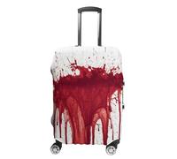 TKJMCSW Blood Splash - Copertura per bagagli approvata TSA, elastica, lavabile, antigraffio, adatta per custodie da 48-76 cm, bianco, L