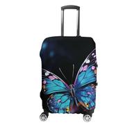 TKJMCSW Charming Butterfly - Copertura per bagagli approvata TSA, per valigie, elastica, lavabile, antigraffio, adatta per custodie da 48-76 cm, bianco, S