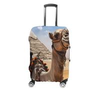 TKJMCSW Copertura per bagagli a piramide color cammello approvata TSA, per valigie, elastica, lavabile, antigraffio, per valigie da viaggio, adatta per custodie da 48-76 cm, bianco, S