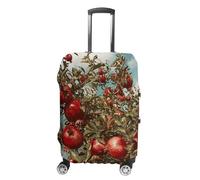 TKJMCSW Copertura per bagagli con albero di melograno, approvata TSA, per valigie, elastica, lavabile, antigraffio, adatta per custodie da 48-76 cm, bianco, L
