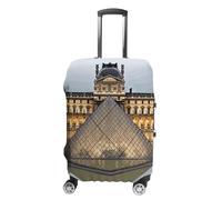 TKJMCSW Copertura per bagagli con museo del Louvre di Parigi, approvata dalla TSA, elastica, lavabile, antigraffio, per valigie da viaggio, adatta per custodie da 48-76 cm, bianco, XL