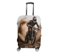 TKJMCSW Copertura per bagagli da motocross, approvata TSA, per valigie, elastica e lavabile, antigraffio, adatta per custodie da 48-76 cm, bianco, S