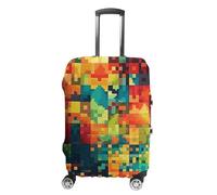 TKJMCSW Custodia per bagagli con motivo pixel art Tsa approvata per valigie per bagagli elastico lavabile custodia custodia protettiva per bagagli da viaggio anti-graffio custodia protettiva