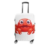 TKJMCSW Graziosa copertura per bagagli a forma di granchio rosso, approvata TSA, per valigie, elastica, lavabile, antigraffio, per valigie da viaggio, adatta per custodie da 48-76 cm, bianco, S