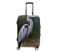 TKJMCSW Heron - Copertura per bagagli approvata TSA, per valigie, elastica, lavabile, antigraffio, adatta per custodie da 48-76 cm, bianco, L