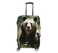 TKJMCSW Mama Bear - Copertura per valigie approvata TSA, elastica, lavabile, antigraffio, adatta per custodie da 48-76 cm, bianco, S
