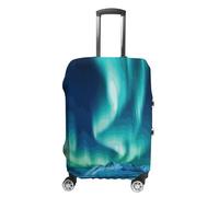 TKJMCSW Northern Lights - Copertura per bagagli approvata TSA, elastica, lavabile, antigraffio, adatta per custodie da 48-76 cm, bianco, XL