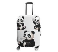 TKJMCSW Playful Panda Copertura per bagagli approvata TSA, copertura elastica lavabile per valigie, antigraffio, adatta per custodie da 48-76 cm, bianco, XL