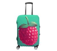 TKJMCSW Raspberries Copertura per bagagli approvata TSA, per valigie, elastica, lavabile, antigraffio, per valigie da viaggio, adatta per custodie da 48-76 cm, bianco, L