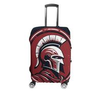 TKJMCSW Red Spartan - Copertura per valigie per casco, approvata TSA, elastica, lavabile, antigraffio, adatta per custodie da 48-76 cm, bianco, XL