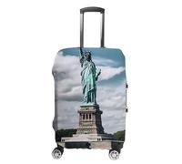 TKJMCSW Statua della Libertà a New York, copertura per valigie approvata TSA, elastica, lavabile, antigraffio, per valigie da viaggio, adatta per custodie da 48-76 cm, bianco, XL
