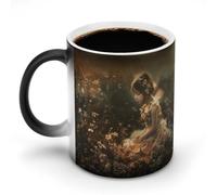 TKJMCSW Tazza da caffè da 325 ml, una bella fata che cambia colore, tazze da caffè con manico, tazza magica sensibile al calore, per donne e uomini, divertente tazza in ceramica per tè, latte, latte