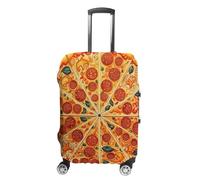 TKJMCSW Una copertura completa per bagagli per pizza, approvata TSA, per valigie, elastica, lavabile, antigraffio, per valigie da viaggio, adatta per custodie da 48-76 cm, bianco, L