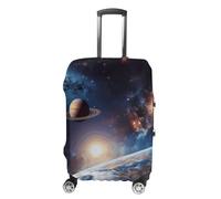 TKJMCSW Universe Galaxy - Copertura per valigie approvata TSA, elastica, lavabile, antigraffio, adatta per custodie da 48-76 cm, bianco, S