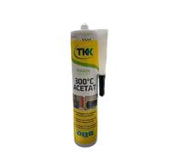TKK SILICONE ACETICO SIGILLANTE ALTA TEMPERATURA 300°C 300 ML NERO