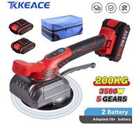TKKEACE 200KG 1500W Piastrellatrice per piastrelle 5Gears Parete elettrica Piastrelle per pavimenti Posa Strumento vibrante Dispositivo per pavimentazione di piastrelle per batteria 21V
