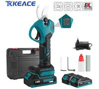 TKKEACE 30 millimetri Brushless Potatore Elettrico Cesoia 2 Ingranaggi Cordless Albero da Frutto Potatura Forbici Elettriche Per Makita 18-21V Batteria Spille With 2 Battery EU Plug