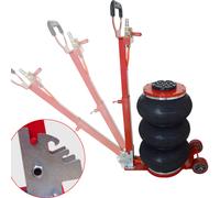 TKKEACE Martinetto pneumatico Martinetto pneumatico da 3 tonnellate con triplo sacchetto Jack per riparazione auto pesanti con sollevamento rapido Martinetti con asta pieghevole con due ruote