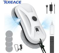 TKKEACE Modello automatico di spruzzo d'acqua a due vie lavavetri elettrico domestico intelligente macchina per la pulizia dei vetri one-touch Dual Spray White