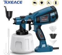 TKKEACE1400ML Pistola a spruzzo elettrica 850W Ad alta potenza HVLP Spruzzatore di vernice Mobili Rivestimento in acciaio Aerografo per la casa fai da te con 4 ugelli 850W