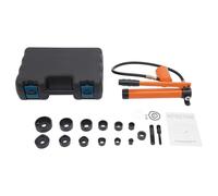 TkkMivcOC Set di perforatrici idrauliche da 80 kN Knockout con 6 fustelle, hub da 25 mm/0,98 pollici, strumento per fori per acciaio inossidabile, ottone, ferro, alluminio (arancione)
