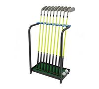TkkMivcOC Set di scaffali per mazze da golf, 9 fori, con tappetino in plastica, espositore per mazze da golf, per interni ed esterni, campi da golf, case, 50 x 27,5 x 72 cm