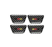 TKLGFEK Carbon Fiber Car Door Pull Handle Bowl Trim Stickers Compatible for Audi A4 B8 2009-2016(B Germany)