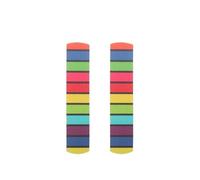 TKLGFEK Leather Car Front Rear Pull Door Handle Sticker Compatible for Mini Cooper F54 F55 F56 F60 R55 R56 R60(F Rainbow)